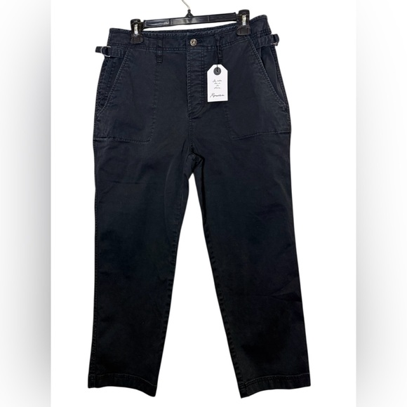 Rowan Jalen Straight Leg Cropped Black Pant Sz 31